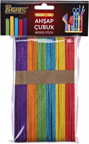 AHŞAP RENKLİ DONDURMA ÇUBUĞU BRONS  DAR .BR 902