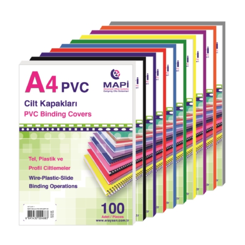 SEPARATÖR A-4 ŞEFFAF-RENKLİ  MAPİBİND CİLT KAPAĞI