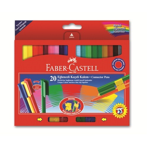 20 Lİ KEÇELİ KALEM EĞLENCELİ FABER