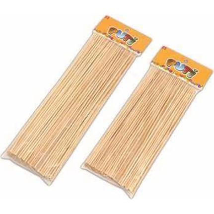 AHŞAP ÇÖP ŞİŞ NATURAL 90 LI  PUTİ  1432