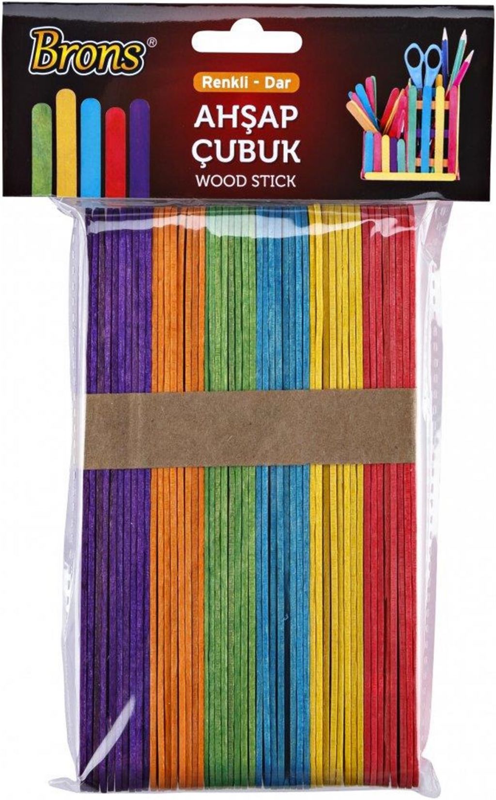 AHŞAP RENKLİ DONDURMA ÇUBUĞU BRONS  DAR .BR 902
