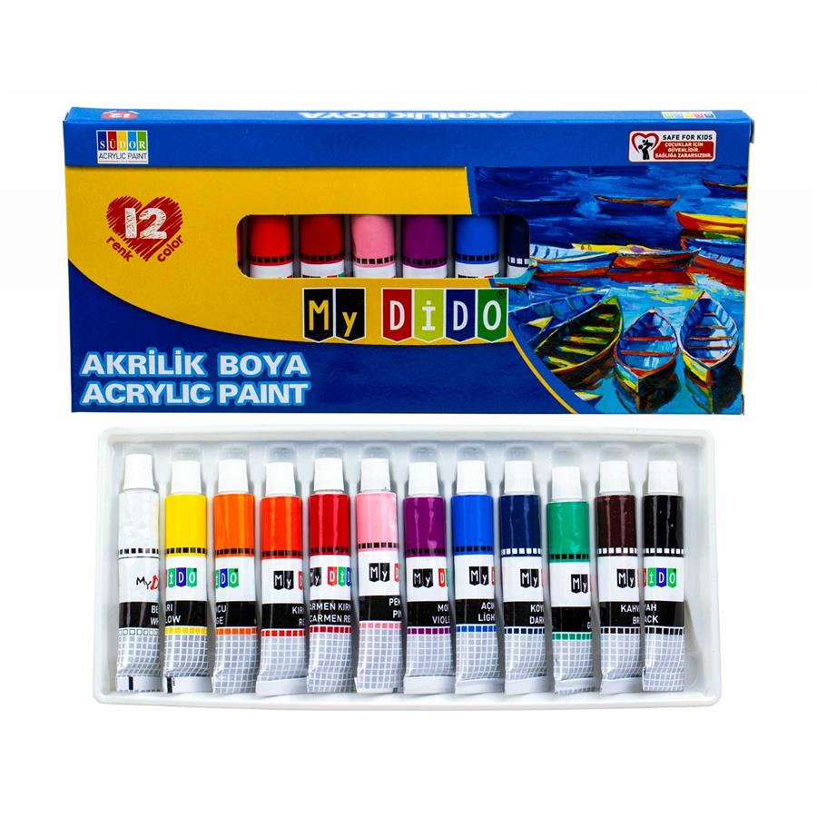 AKRİLİK BOYA SÜDOR MYDIDO  12*9 ML  TÜP