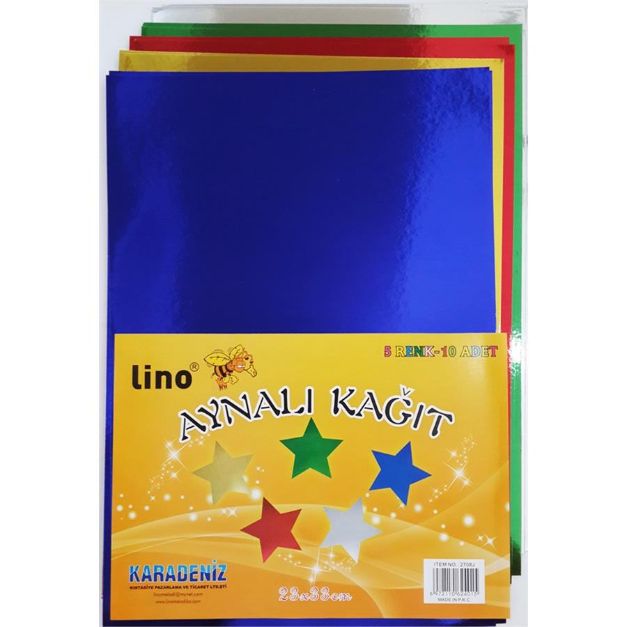 AYNALI KAĞIT 22*34 10 RENK LİNO